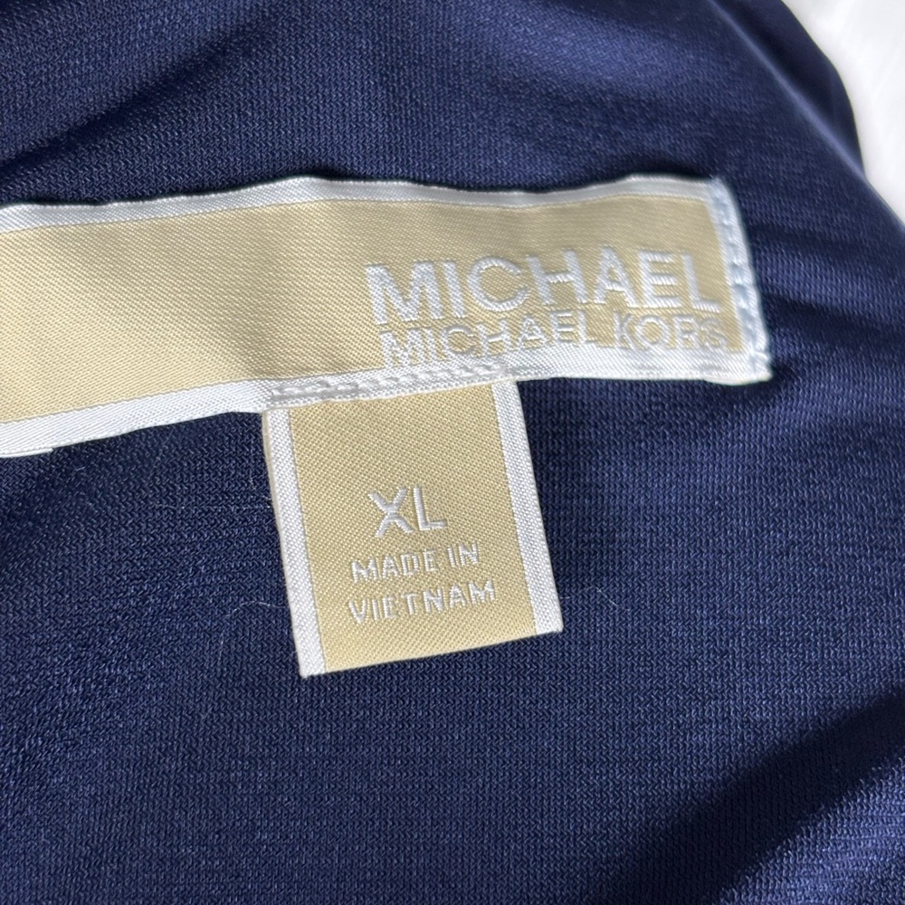 Michael Kors Navy Cold-Shoulder Long Sleeve Dress - Picture 14 of 14